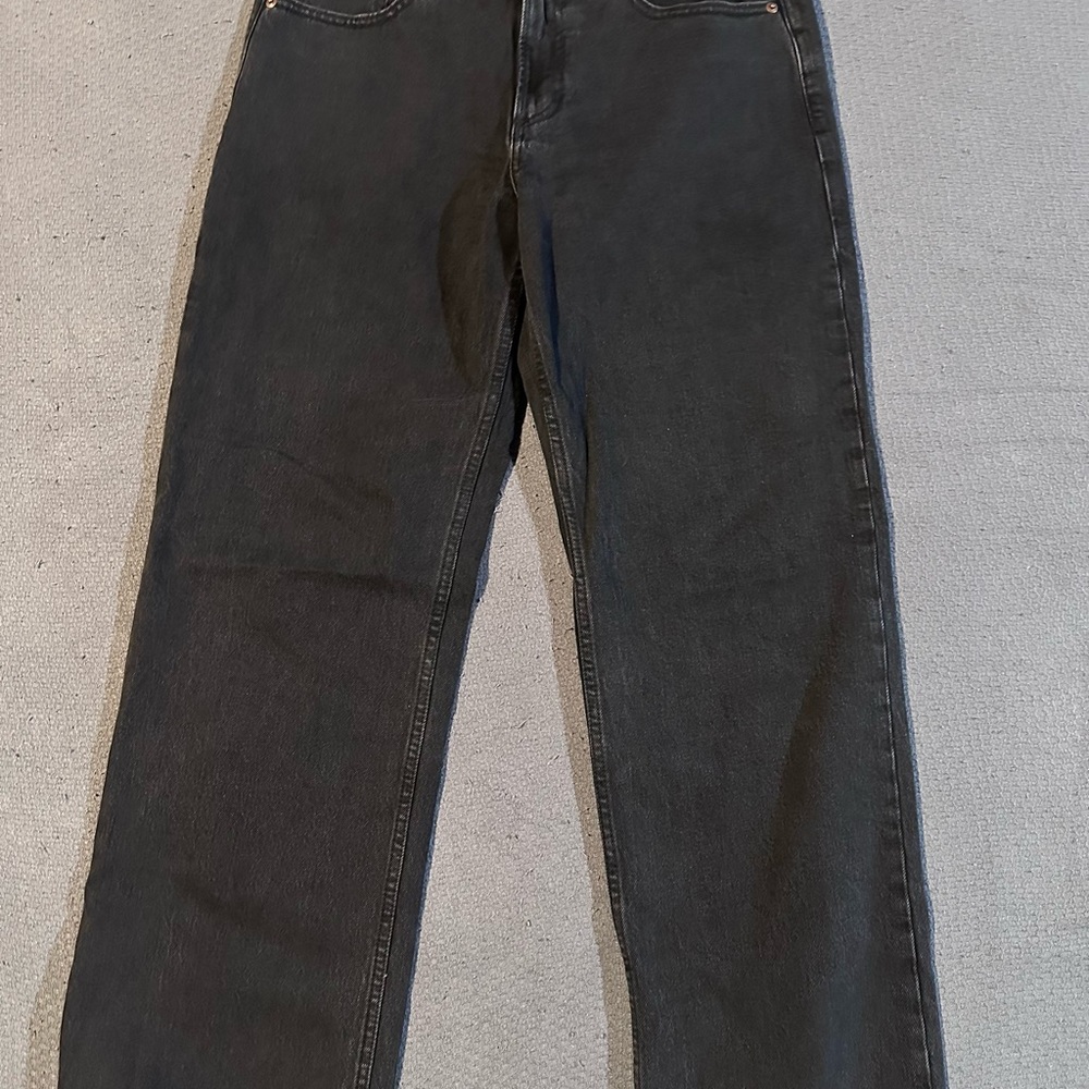 Abercrombie & Fitch Baggy Low Rise Black Straight Jeans Classic Style